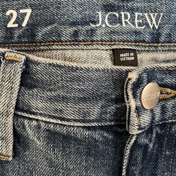 J. Crew Mid-Rise Straight Jeans Women's Size 27 in 1984 Rigid Cecilia Wash CC632 - Picture 9 of 12
